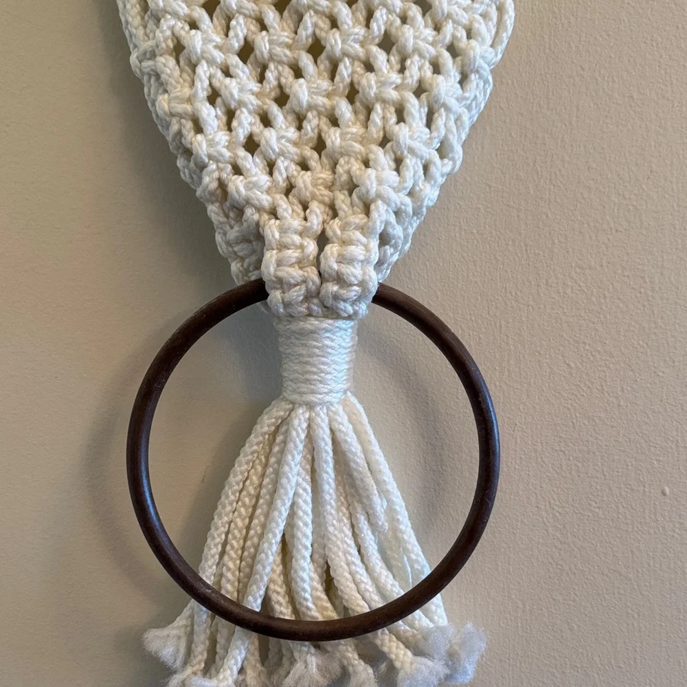 Macrame Owl Wall Hanging Boho Decor Handmade Fiber‎ Art